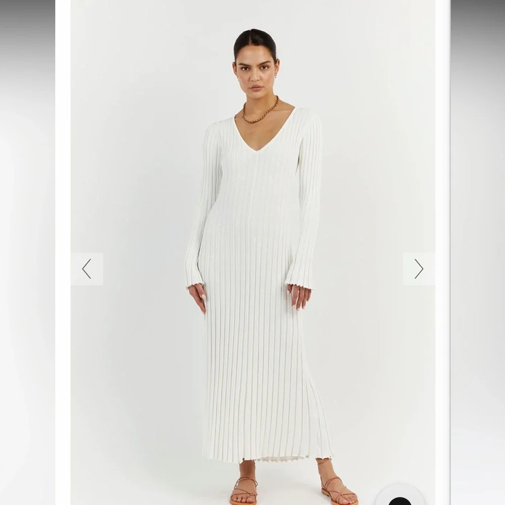 DISSH White Pleated Midi Dress - Picture 6 of 16